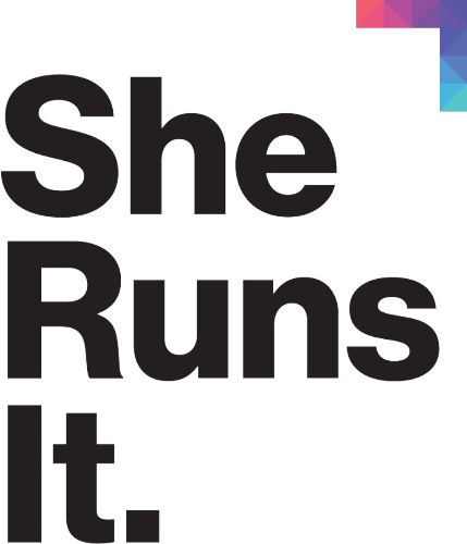 she runs it logo